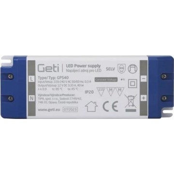 Τροφοδοτικό για ταινίες LED 40W/12V IP20