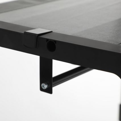 Υφασμάτινη ντουλάπα αποθήκευσης με ράφια και ράβδο ρούχων MATIS 140x174 cm μαύρη