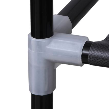 Υφασμάτινη ντουλάπα αποθήκευσης με ράφια και ράβδο ρούχων MATIS 150x175 cm μαύρη