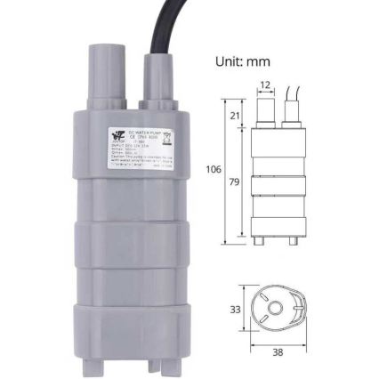 Υποβρύχια αντλία 12V, 600 l/ώρα