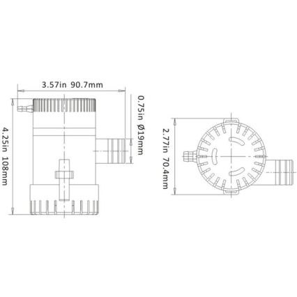 Υποβρύχια αντλία για σκάφος 24V 47l/min