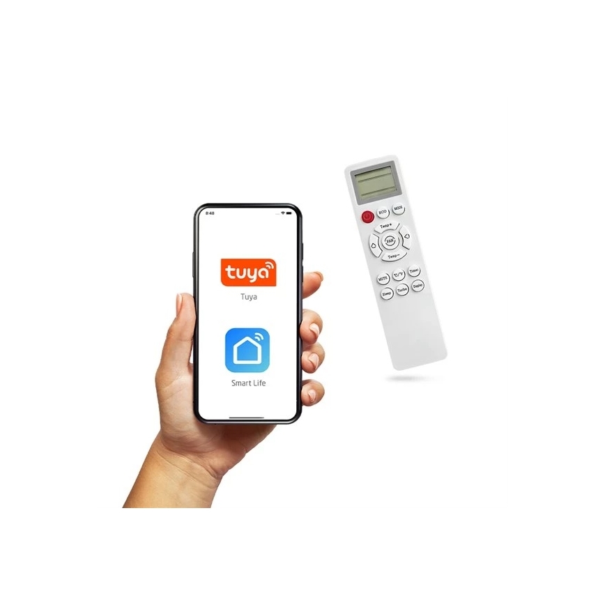 Υβριδικό ηλιακό κλιματιστικό 5kW Tuya Wi-Fi λευκό + τηλεχειριστήριο