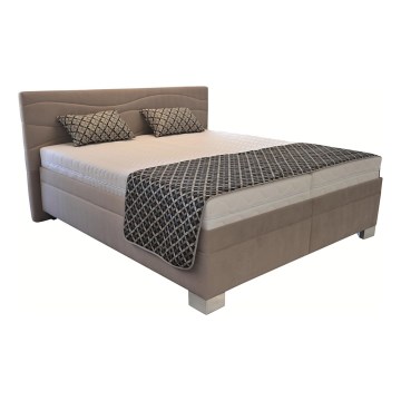 Υφασμάτινο κρεβάτι με στρώμα WINDSOR 180x200 εκ. σε μπεζ χρώμα