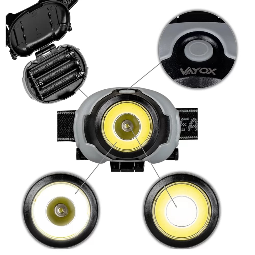 Φακός κεφαλής LED 2xLED/3xAAA IP44 170 lm