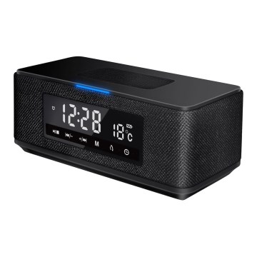 Φορητό ηχείο με οθόνη LCD, ξυπνητήρι και ασύρματη φόρτιση 6 σε 1, 10W/3600 mAh