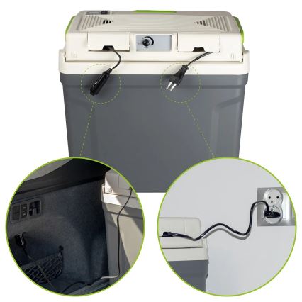 Φορητό ψυγείο με λειτουργία θέρμανσης 27 l 230V/12V/24V γκρι