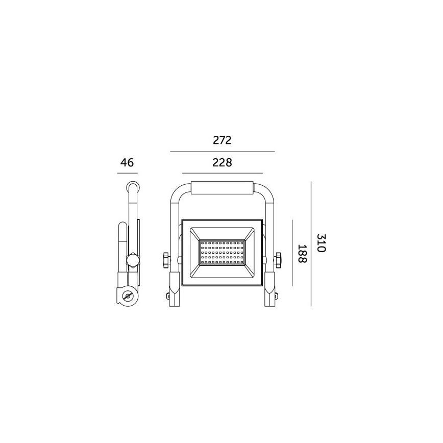 Φορητός προβολέας LED TIGRA LED/100W/4000K IP54 μαύρο/κίτρινο