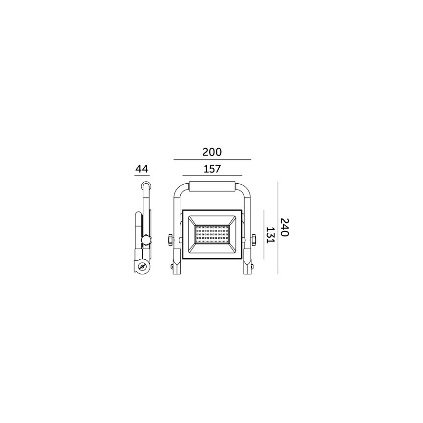 Φορητός προβολέας LED TIGRA LED/50W/4000K IP54 μαύρο/κίτρινο