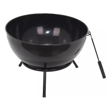 Φορητός φούρνος ξύλων 57x30 cm μαύρος