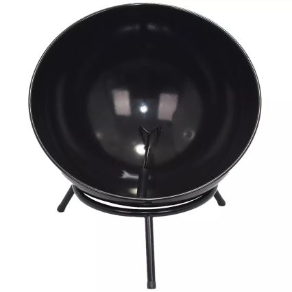 Φορητός φούρνος ξύλων 57x30 cm μαύρος