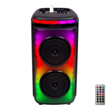 Φορτιζόμενο ηχείο LED RGB με μικρόφωνο 400W/2400 mAh + τηλεχειριστήριο
