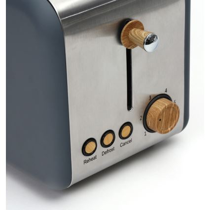 Φρυγανιέρα 2 θέσεων 900W/230V ανοξείδωτος χάλυβας/γκρι