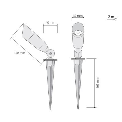 Φως LED εξωτερικού χώρου OKO 1xLED/1W/350mA IP54