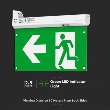 Φως έκτακτης ανάγκης LED EMERGENCY EXIT LED/2,5W/230V 4σε1 6000K