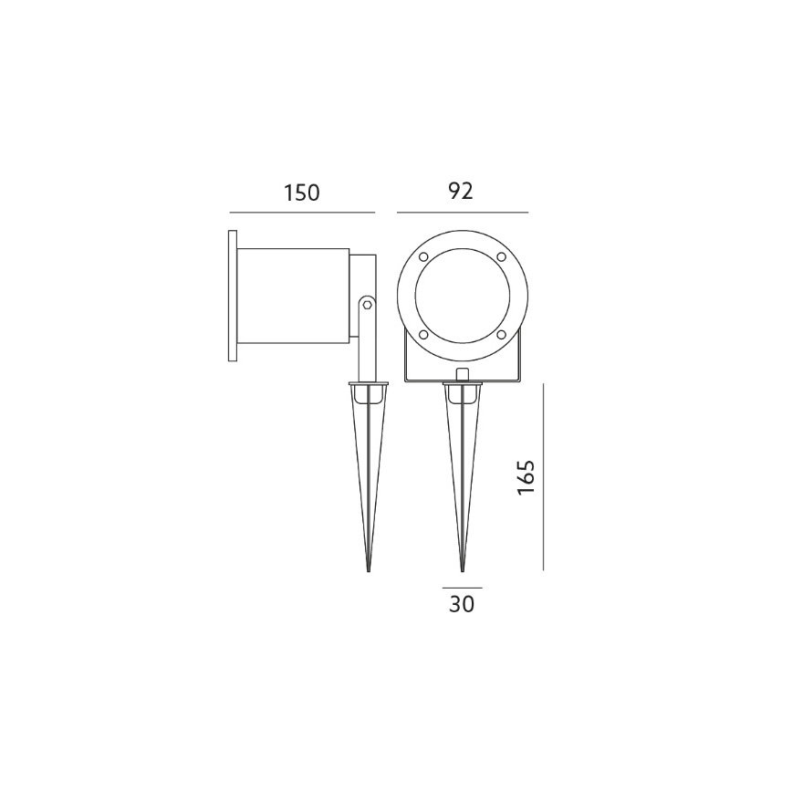 Φως εξωτερικού χώρου LED BLAKE 2 GU10/6W/230V IP65