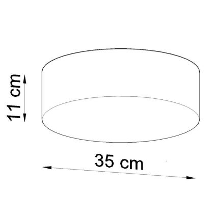 Φως οροφής ARENA 35 2xE27/60W/230V γκρι