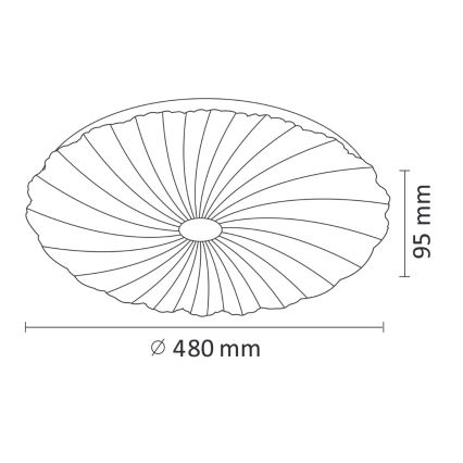 Φως οροφής dimmer LED FLOWER LED/36W/230V + RC