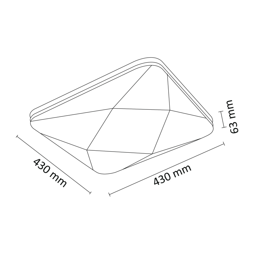 Φως οροφής dimmer LED KASTOR με τηλεχειριστήριο LED/72W/230V