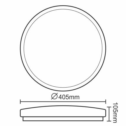 Φως οροφής dimmer LED OPAL LED/24W/230V