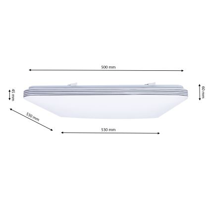 Φως οροφής dimmer LED PALERMO LED/72W/230V