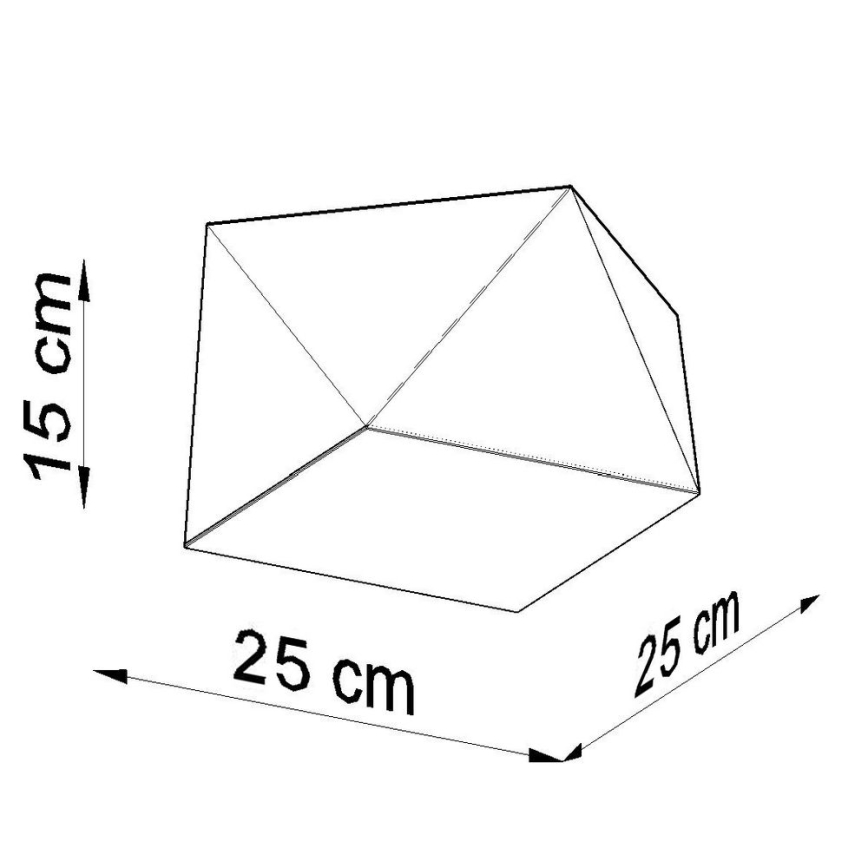Φως οροφής HEXA 1xE27/60W/230V λευκό