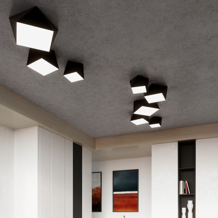 Φως οροφής HEXA 1xE27/60W/230V μαύρο