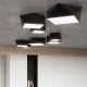 Φως οροφής HEXA 1xE27/60W/230V μαύρο