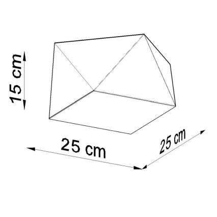 Φως οροφής HEXA 1xE27/60W/230V μαύρο