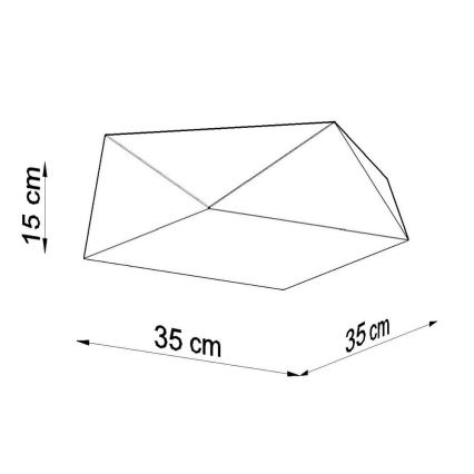 Φως οροφής HEXA 2xE27/60W/230V λευκό