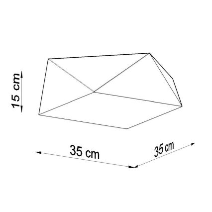 Φως οροφής HEXA 2xE27/60W/230V μαύρο