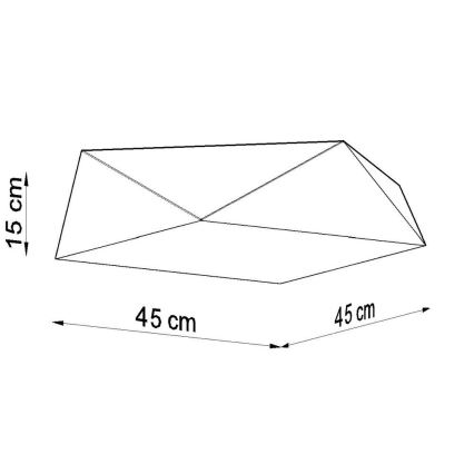 Φως οροφής HEXA 3xE27/60W/230V λευκό