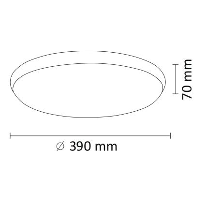 Φως οροφής LED KERN LED/24W/230V μαύρο