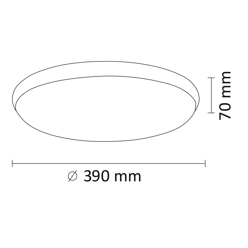 Φως οροφής LED KERN LED/24W/230V μαύρο