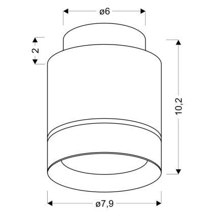 Φως οροφής LED TUBA LED/12W/230V