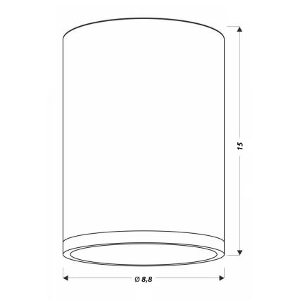 Φως οροφής LED TUBA LED/9W/230V