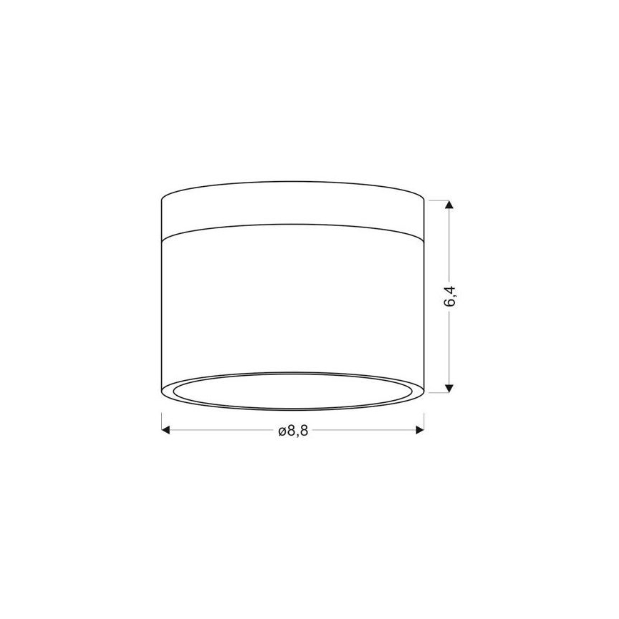 Φως οροφής LED TUBA LED/9W/230V λευκό/μαύρο