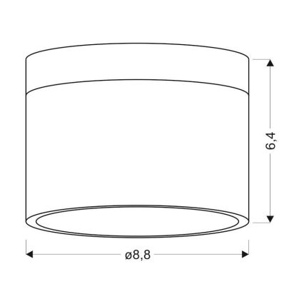 Φως οροφής LED TUBA LED/9W/230V λευκό/μπεζ