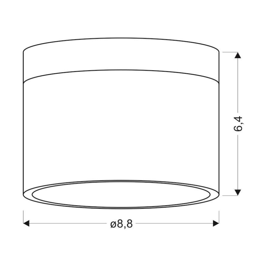 Φως οροφής LED TUBA LED/9W/230V λευκό/μπεζ