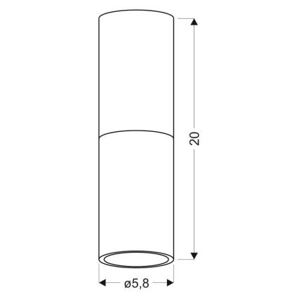 Φως οροφής TUBA 1xGU10/15W/230V