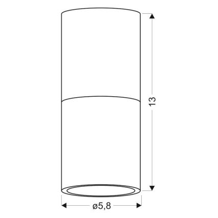 Φως οροφής TUBA 1xGU10/50W/230V λευκό