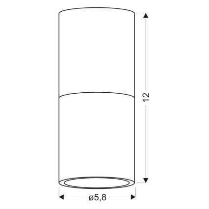 Φως οροφής TUBA 1xGU10/50W/230V μαύρο