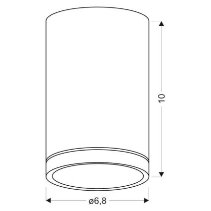 Φως οροφής TUBA GU10/15W/230V