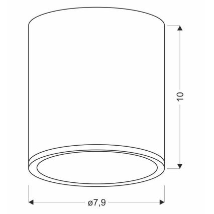 Φως οροφής TUBA GU10/15W/230V