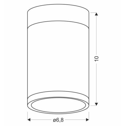 Φως οροφής TUBA GU10/15W/230V