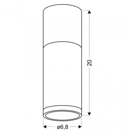 Φως οροφής TUBA GU10/15W/230V