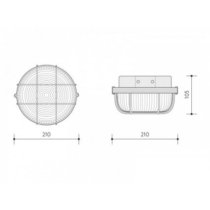 Φως οροφής εξωτερικού χώρου 1xE27/100W/230V IP44