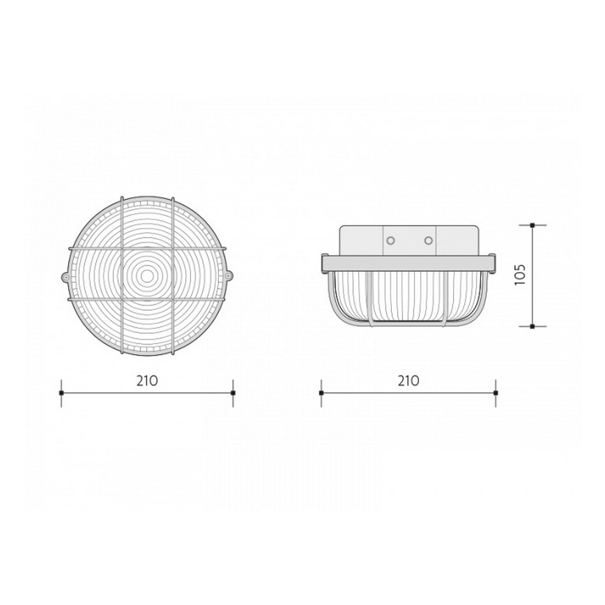 Φως οροφής εξωτερικού χώρου 1xE27/100W/230V IP44