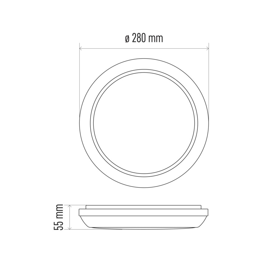Φως οροφής εξωτερικού χώρου LED DORI LED/24W/230V IP54 στρογγυλό