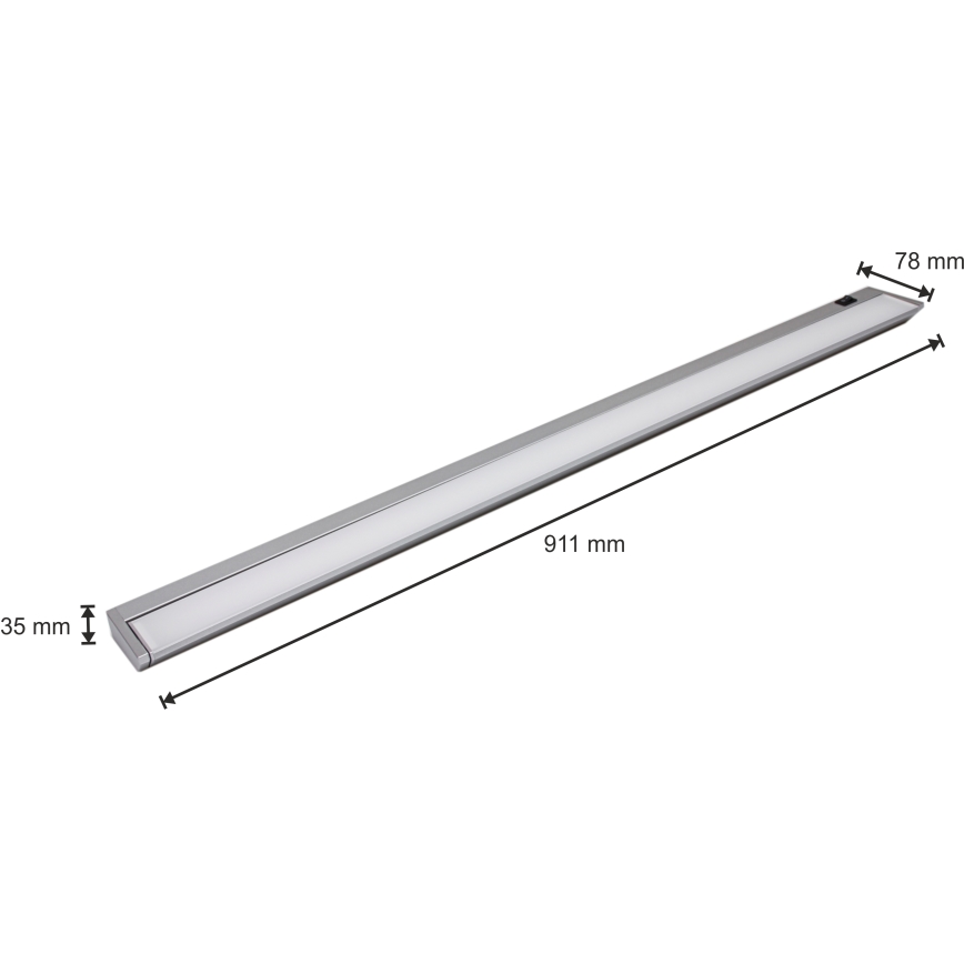 Φως σποτ Κουζίνας LED για κάτω από το ντουλάπι LED/15W/230V ασήμι