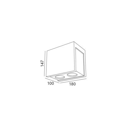 Φως σποτ οροφής PURO 2xGU10/25W/230V